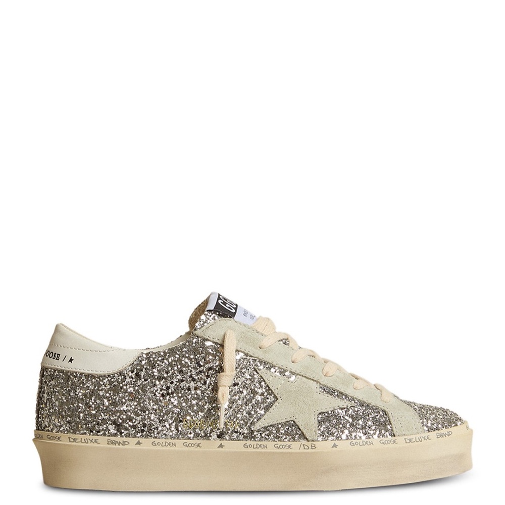 Golden Goose Womens hi star glitter low top sneaker